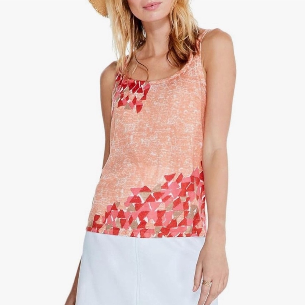 Nic Joe Orange and Red Women's Top